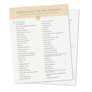90's Summer Ideas
