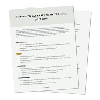 Things To Say Instead of Yelling, Part 1